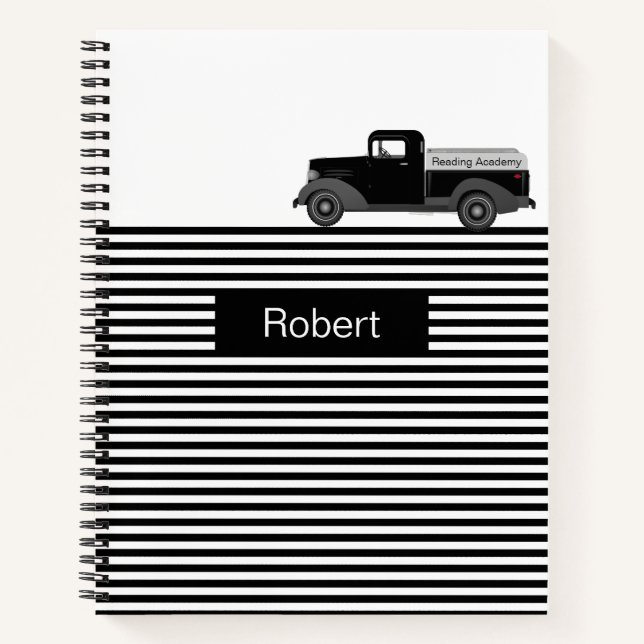 Cuaderno Truck Stripes Diseño Personalizado Escuela para po (Anverso)