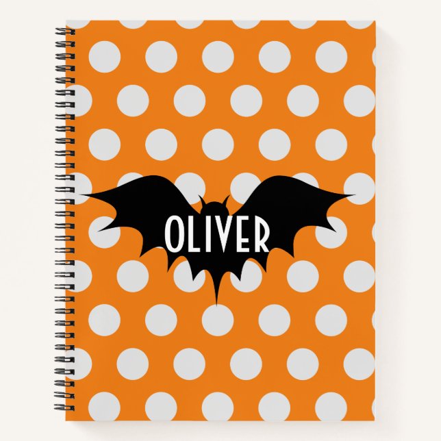 Cuaderno Truco de Halloween o tratamiento monograma persona (Anverso)