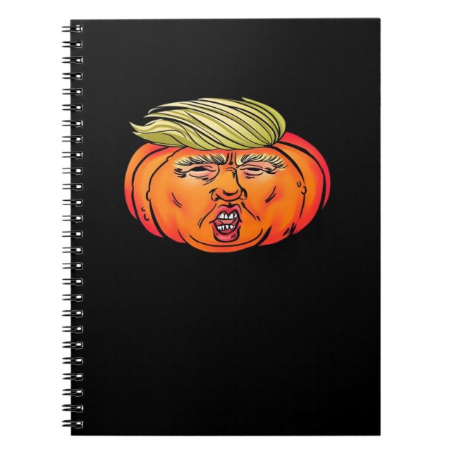 Cuaderno Truco O Traición Anti Calabaza De Halloween Trumpk (Frente)
