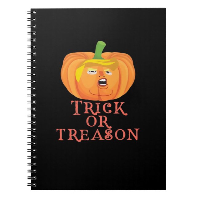 Cuaderno Truco O Traición Halloween Impete Diseño Trumpkin (Frente)
