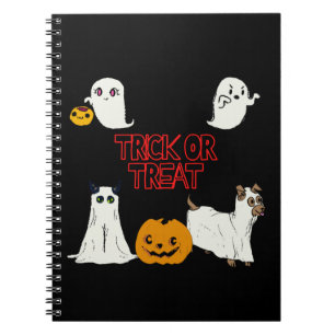 Cuaderno Truco o trato a los fantasmas de Halloween