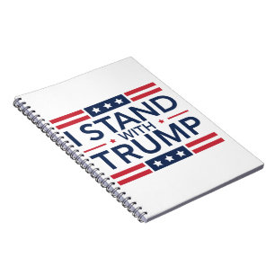 Cuaderno Trump 2024 Me pongo con Trump apoyo al presidente