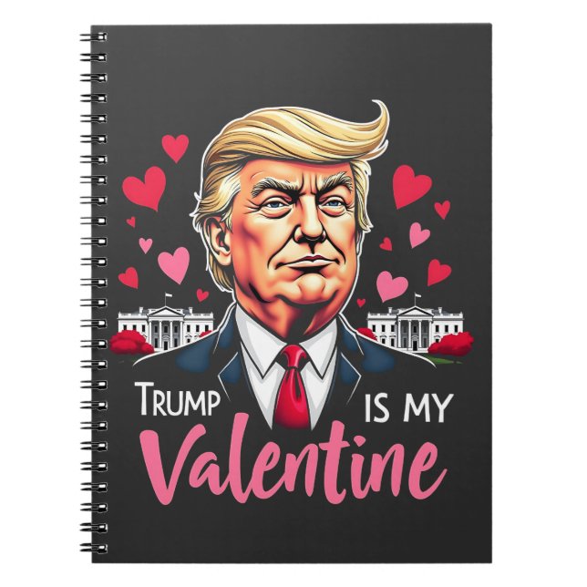 Cuaderno Trump es mi presidente en San Valentín (Frente)