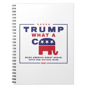 Cuaderno Trump. Qué C*** - poster de campaña contra Trump