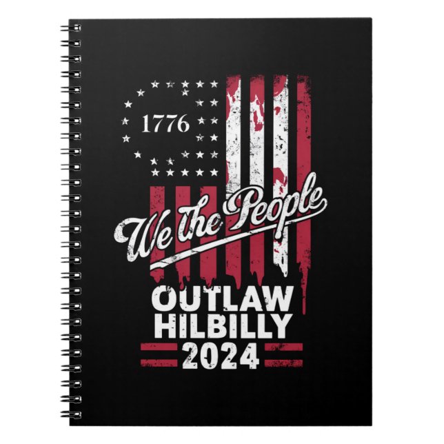 Cuaderno Trump Vance 2024 Proscribe a Hillbilly (Frente)