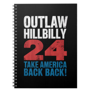 Cuaderno Trump Vance 2024 Proscrito Hillbilly Bandera de EE