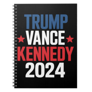 Cuaderno Trump Vance Kennedy Presidente Elección 2024 
