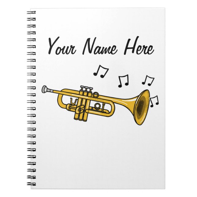 Cuaderno Trumpet Brass Personalizado de un profesor de músi (Frente)