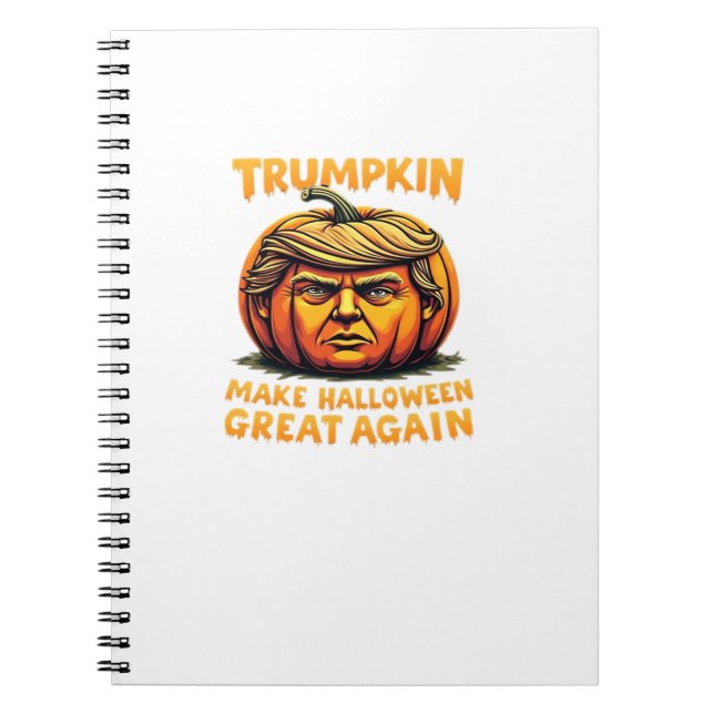 Cuaderno Trumpkin de Halloween vuelve a hacer grande a Hall (Frente)