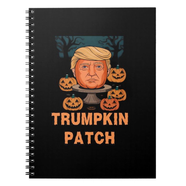 Cuaderno Trumpkin Halloween - Divertida calabaza política D (Frente)
