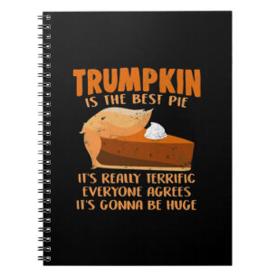 Cuaderno Trumpkin Pie Funny Design - Fiesta de Acción de Gr