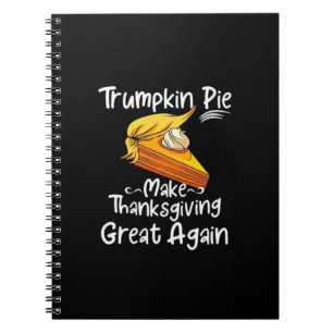 Cuaderno Trumpkin Pie hace grande el día de Acción de Graci