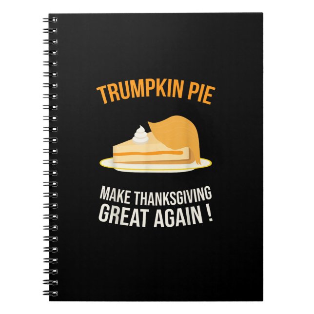 Cuaderno Trumpkin Pie hace grande el día de Acción de Graci (Frente)