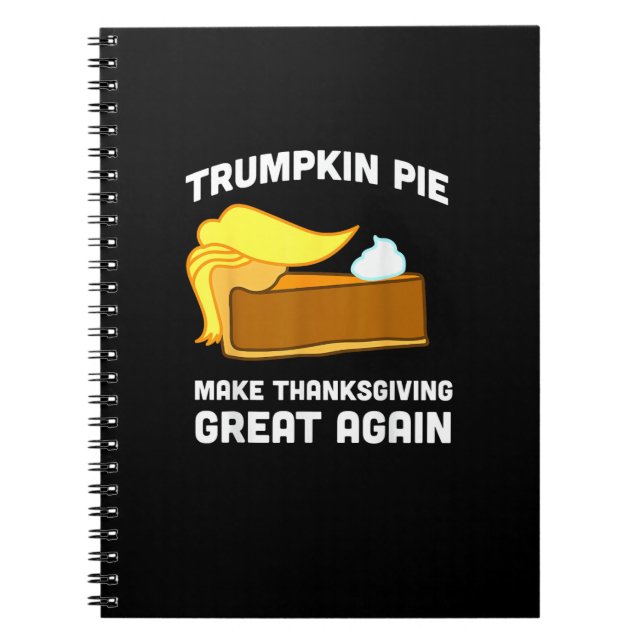 Cuaderno Trumpkin Pie hace que el día de Acción de Gracias  (Frente)