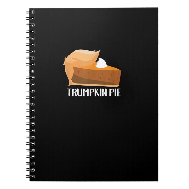 Cuaderno Trumpkin Pie Pumpkin Gracioso Día de Acción de Gra (Frente)