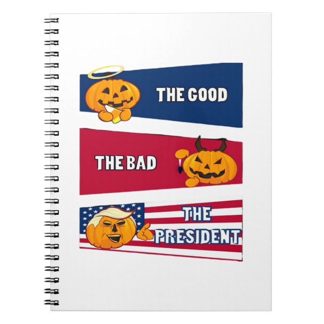 Cuaderno Trumpkin presidente Halloween (Frente)
