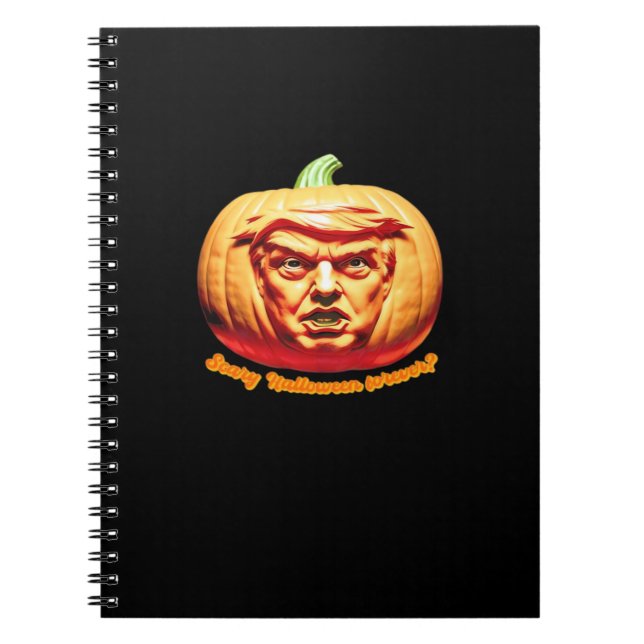 Cuaderno Trumpkin Scary Halloween Calabaza Mejor Diseño de  (Frente)