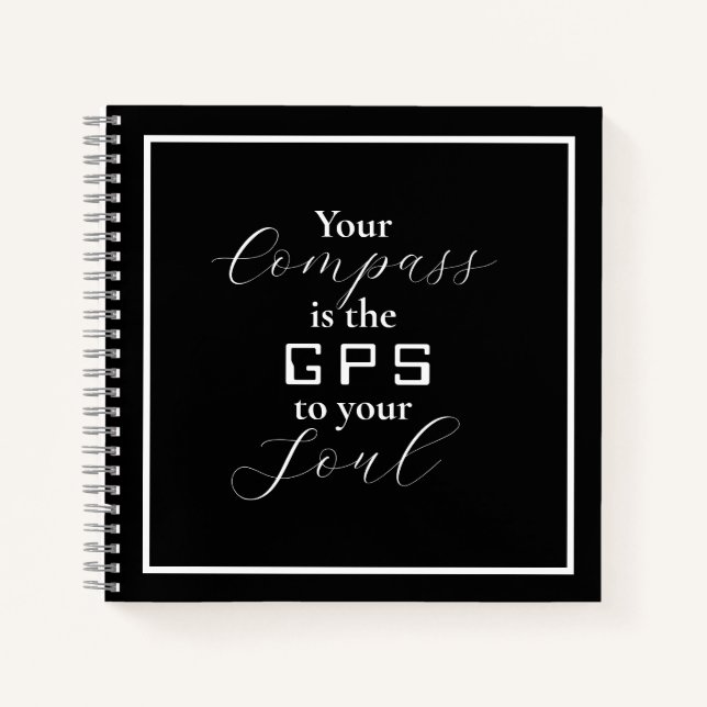 Cuaderno 'Tu brújula es la frase GPS a tu alma' (Anverso)