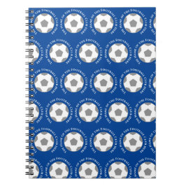 Cuaderno Tu equipo de fútbol en azul