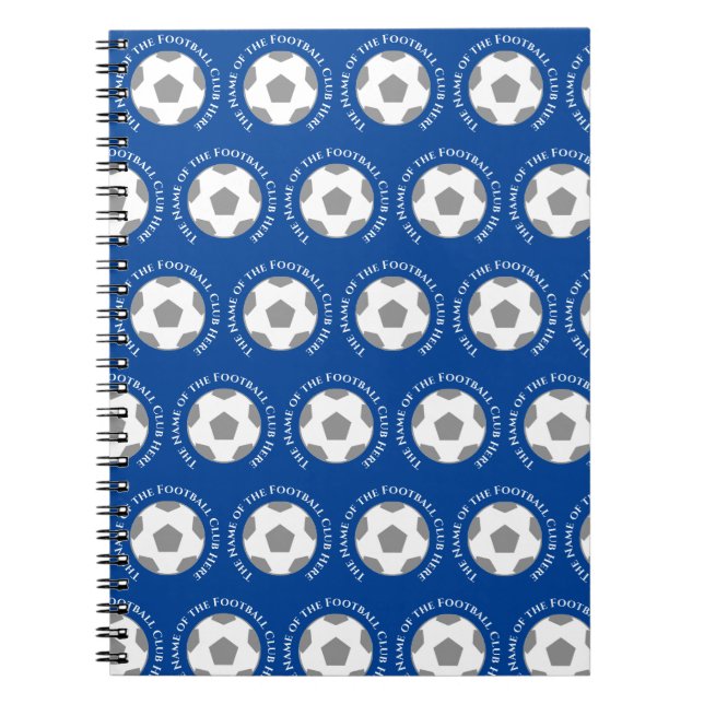 Cuaderno Tu equipo de fútbol en azul (Frente)