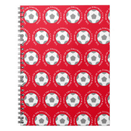 Cuaderno Tu equipo de fútbol en rojo