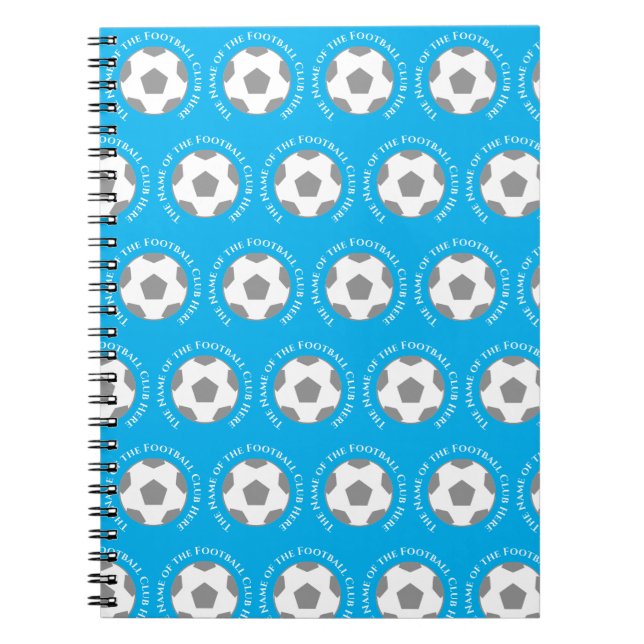 Cuaderno Tu equipo de fútbol en Sky Blue (Frente)