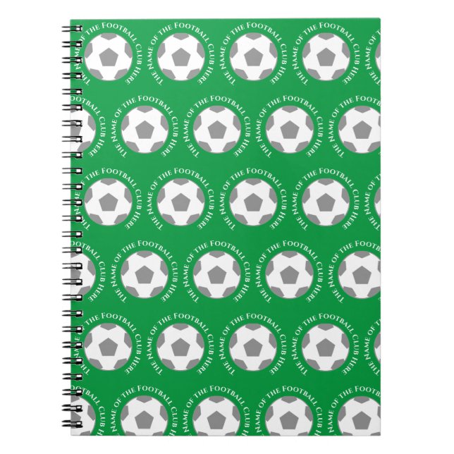 Cuaderno Tu equipo de fútbol en verde (Frente)