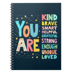 Cuaderno Tú Eres Afirmaciones Letra Brillante a Mano