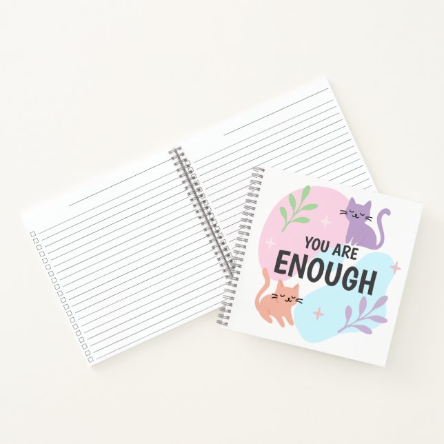 Cuaderno Tu eres suficiente afirmación de gato (Interior)