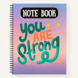 Cuaderno Tu es una fuerte "cita motivacional"