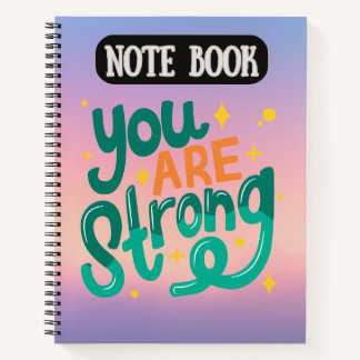 Cuaderno Tu es una fuerte "cita motivacional"