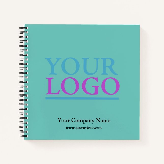 Cuaderno Tu Logo, Bus.Name, Website & Info Promo, Lt Verde  (Anverso)
