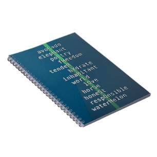 Cuaderno ¿Tu nombre o mensaje con crucigramas? Azul