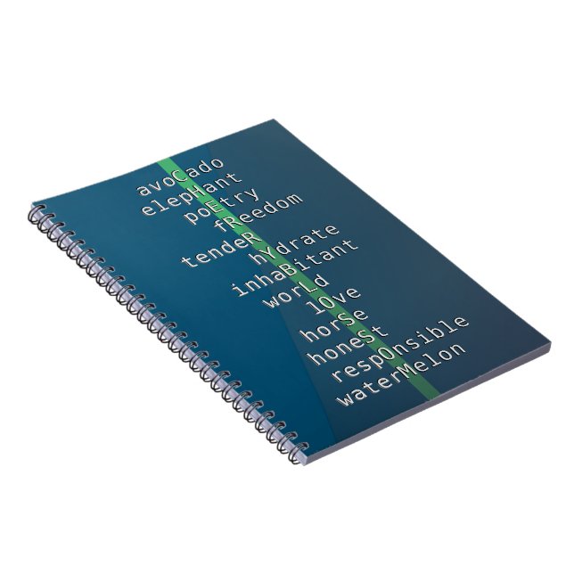 Cuaderno ¿Tu nombre o mensaje con crucigramas? Azul (Lado Derecho)