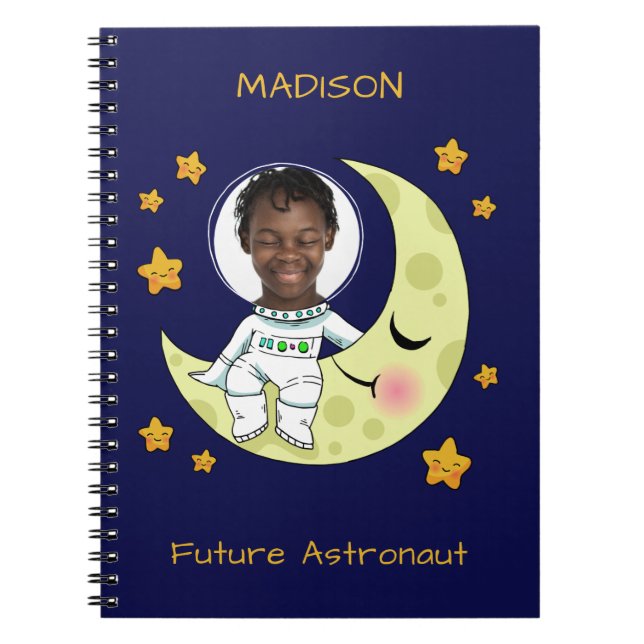 Cuaderno TU portátil de Astronauta personalizado de FOTOS (Frente)