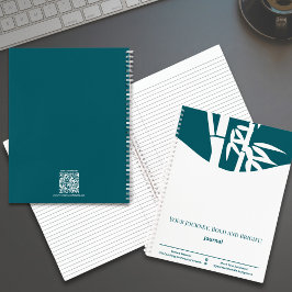 Cuaderno Tu viaje Verde azulado para el crecimiento del ent