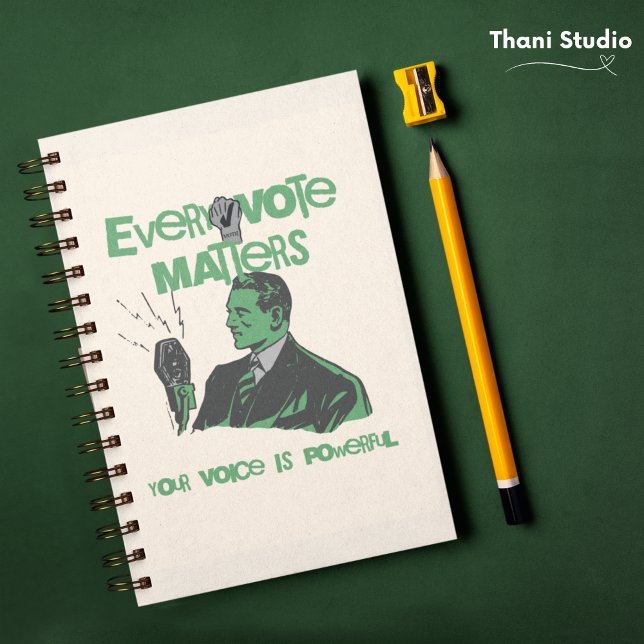 Cuaderno Tu voto importa las elecciones Verde político impr (Subido por el creador)