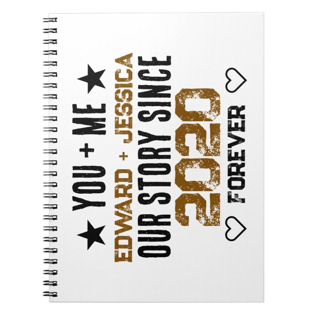 Cuaderno Tú + Yo Nuestra Historia de Amor Relación Editable (Frente)