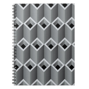Cuaderno Tuberías grises encima de las otras - fondo transp