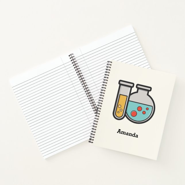 Cuaderno Tubo de prueba de química y vaso de precipitado (Interior)