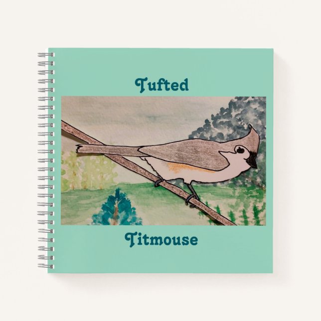 Cuaderno Tufted Titmouse Pale Green (Anverso)