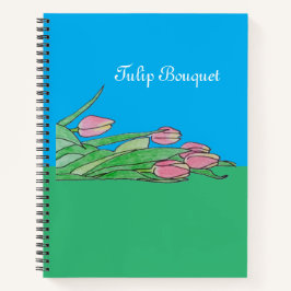 Cuaderno Tulip Bouquet Abajo Verde y Azul