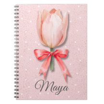 Cuaderno Tulip Coquette Nombre | Diario Pastel