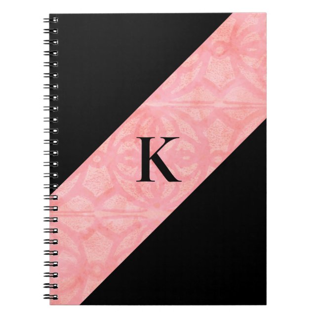 Cuaderno Tulip Pink Batik y Black Monogramed (Frente)