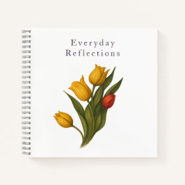 Cuaderno Tulip Reflections — Crisp White Luxe Journal
