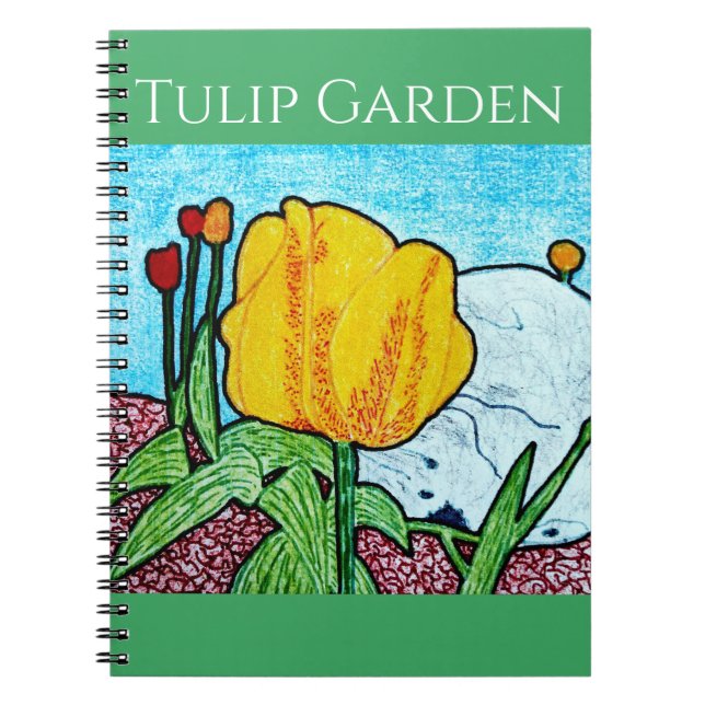 Cuaderno Tulipán en jardín  (Frente)