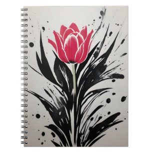 Cuaderno Tulipán - Flores de acuarela