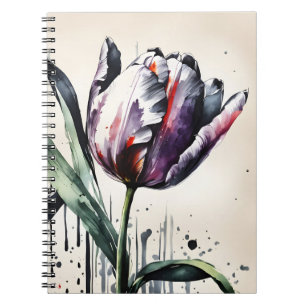 Cuaderno Tulipán - Flores de acuarela
