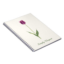 Cuaderno Tulipán Morado Personalizado Elegante