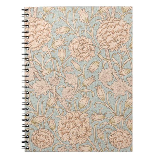 Cuaderno Tulipán Silvestre Floral Diseño de William Morris (Frente)